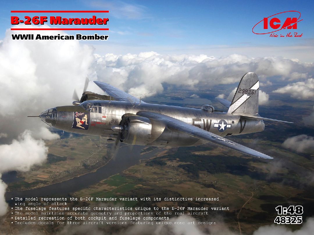 ICM 1/48 B-26F Marauder, WWII American Bomber