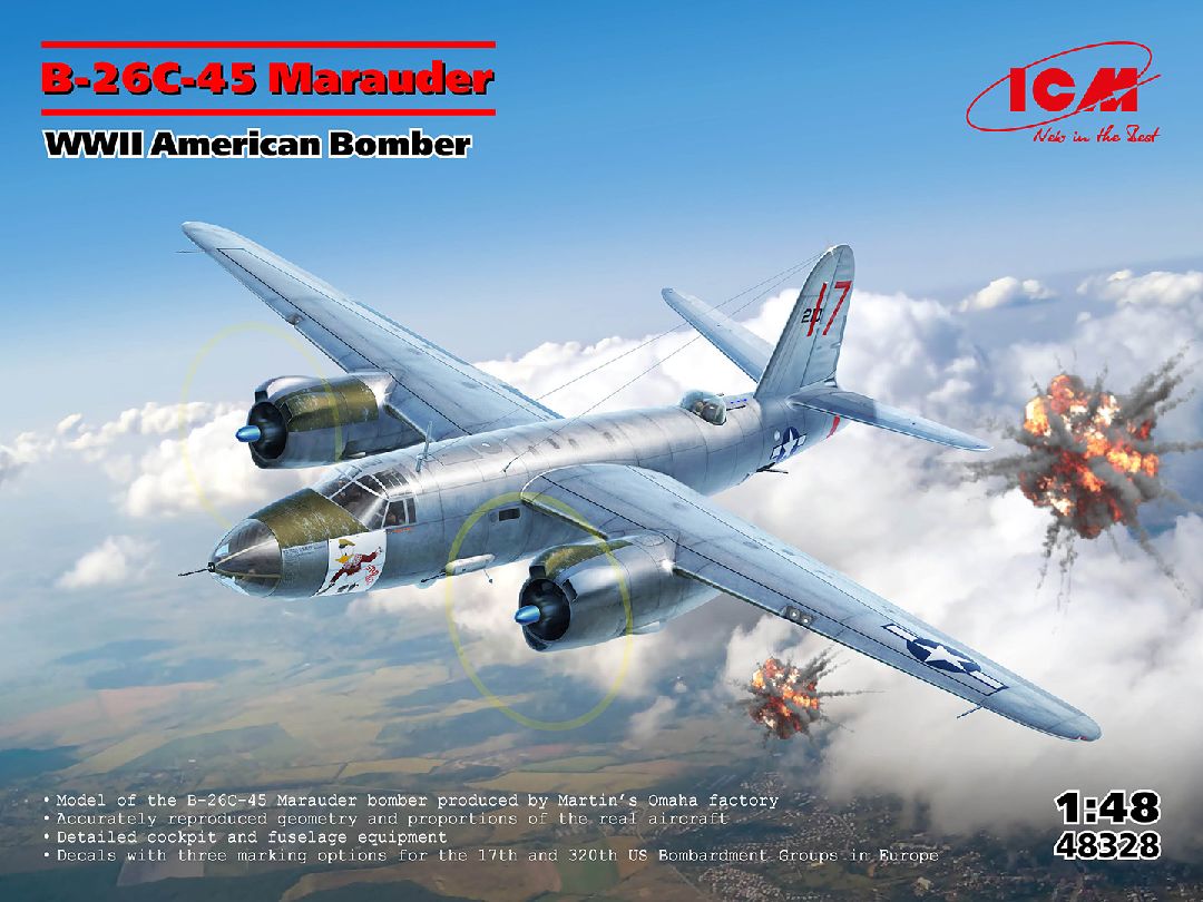 ICM 1/48 B-26C-45 Marauder, WWII American Bomber