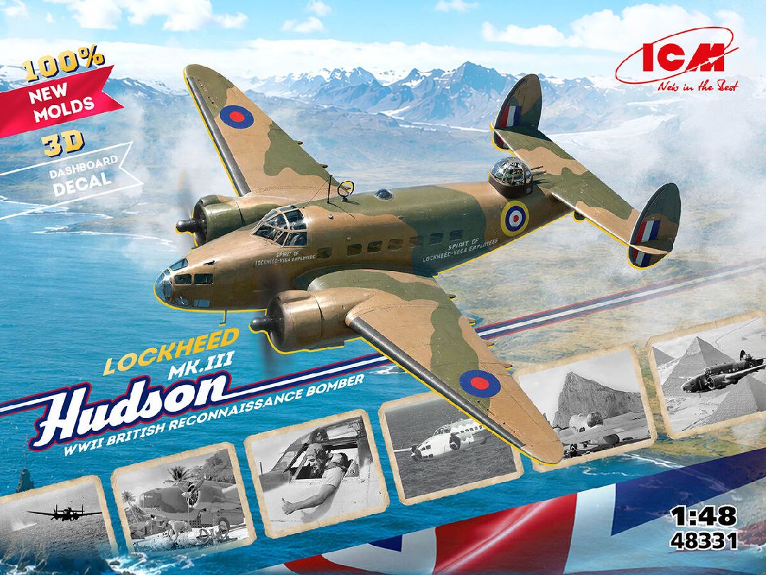 ICM 1/48 Lockheed Hudson Mk. III, WWII British Reconnaissance Bo