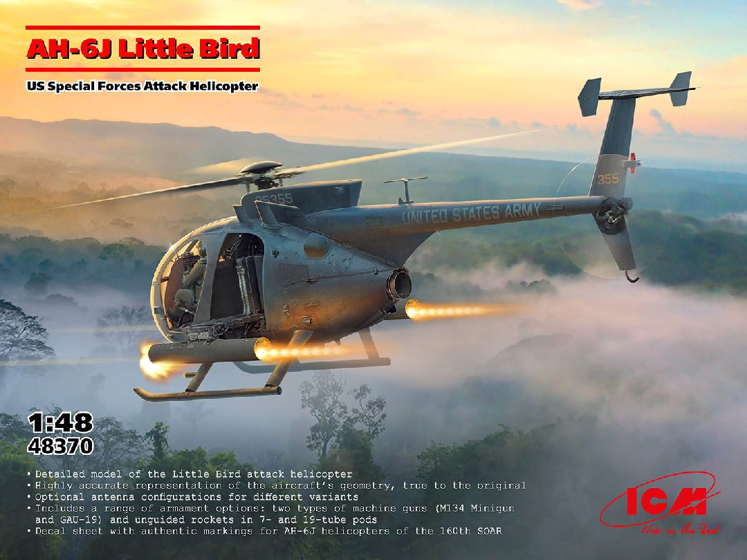 ICM 1/48 AH-6J Little Bird, US Special Forces Helicopter