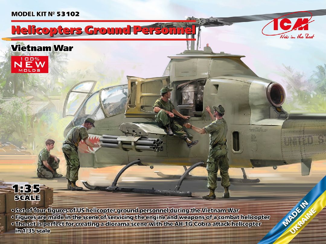 ICM 1/35 Helicopters Ground Personnel (Vietnam War)