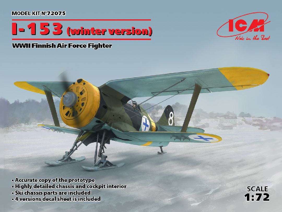 ICM 1/72 I-153 , WWII Finnish Air Force Fighter (winter version)