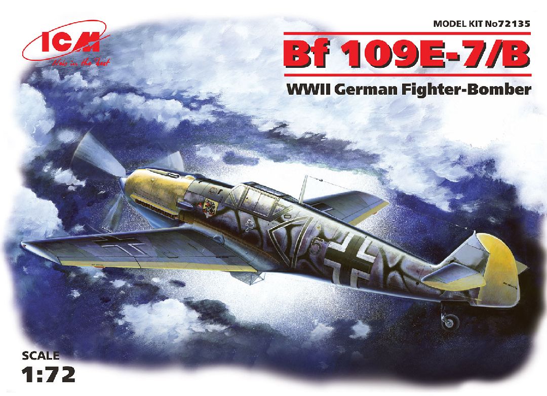 ICM 1/72 Messerschmitt Bf 109E-7/B, WWII German Fighter-Bomber
