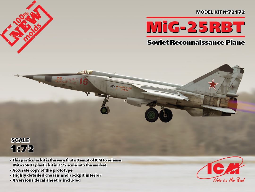 ICM 1/72 MiG-25 RBT, Soviet Reconnaissance Plane