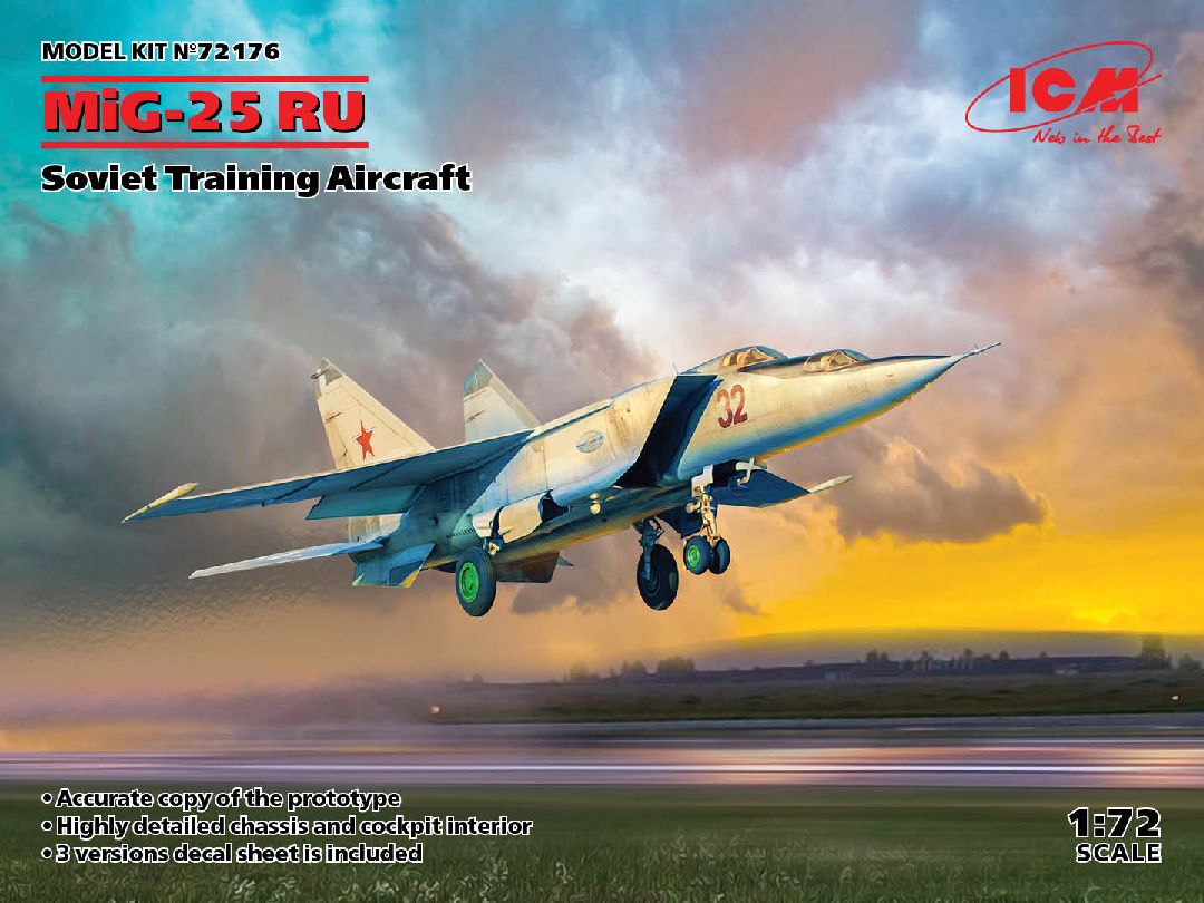 ICM 1/72 MiG-25 RU, Soviet Training Aircraft