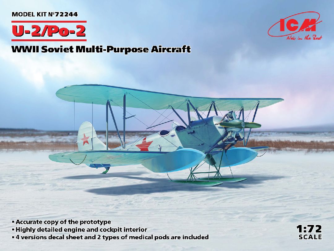 ICM 1/72 U-2/Po-2, WWII Soviet Multi-Purpose Aircraft