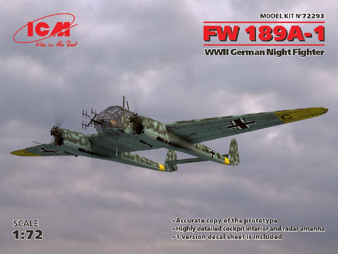 ICM 1/72 FW 189A-1, WWII German Night Fighter