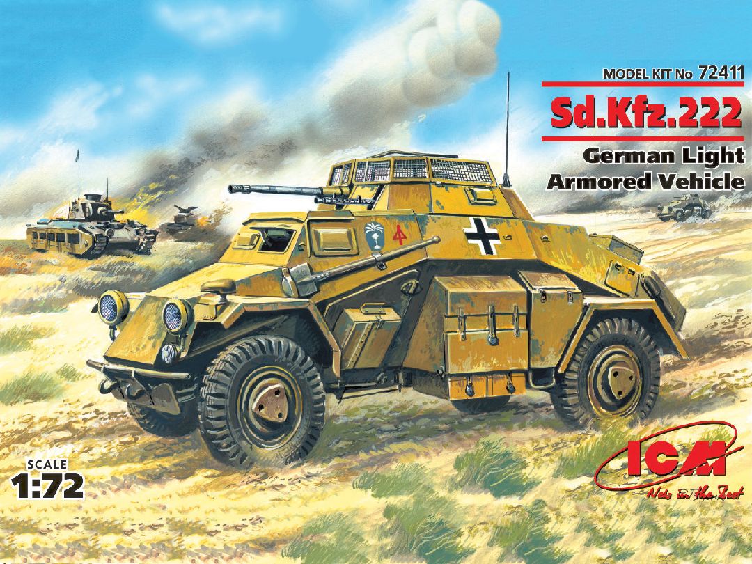 ICM 1/72 Sd.Kfz.222, German Light Armoured Vehicle