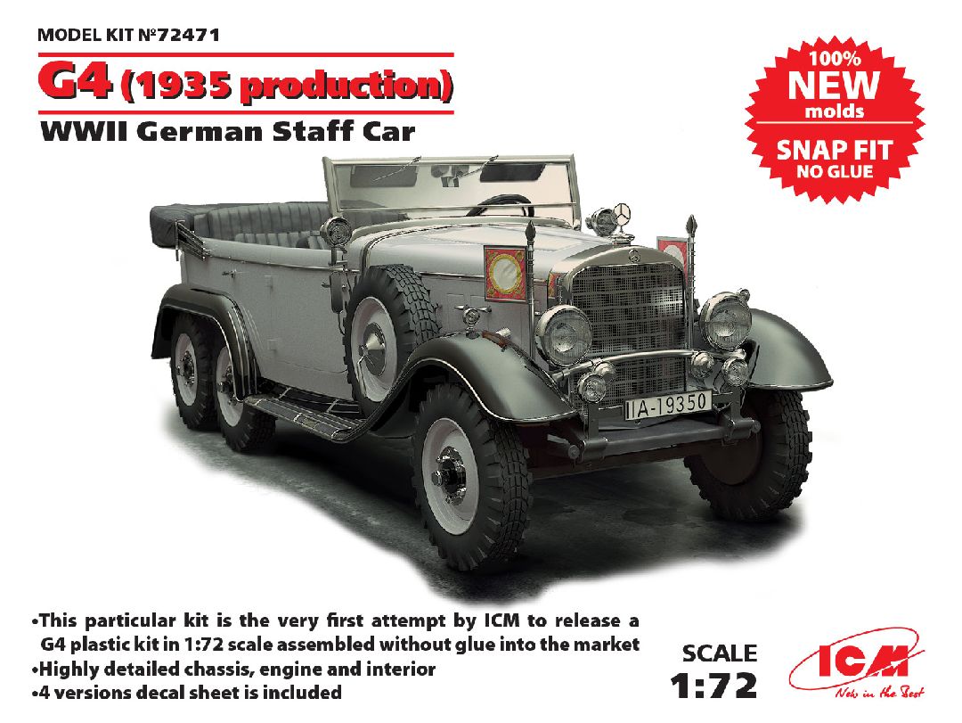 ICM 1/72 G4 (1935 production), WWII German Staff Car