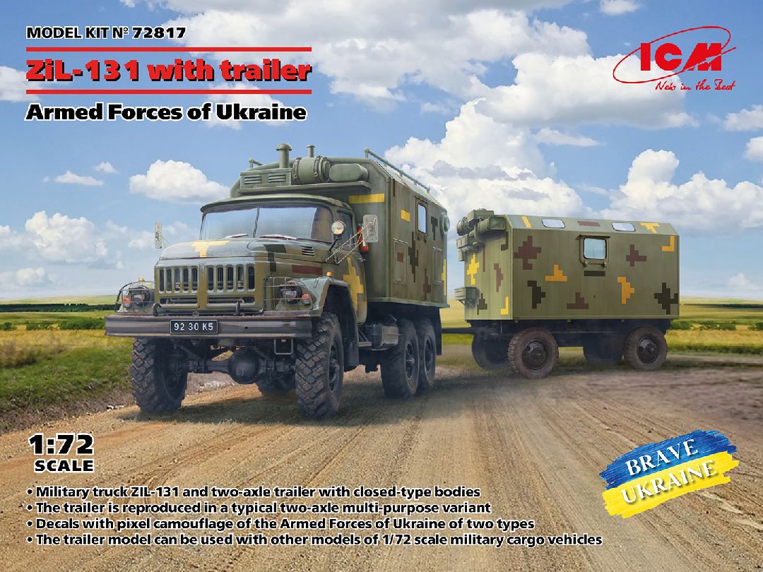 ICM 1/72 ZiL-131, Truck with trailer Armed Forces of Ukraine