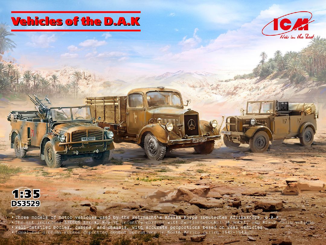 ICM 1/35 Vehicles of D.A.K