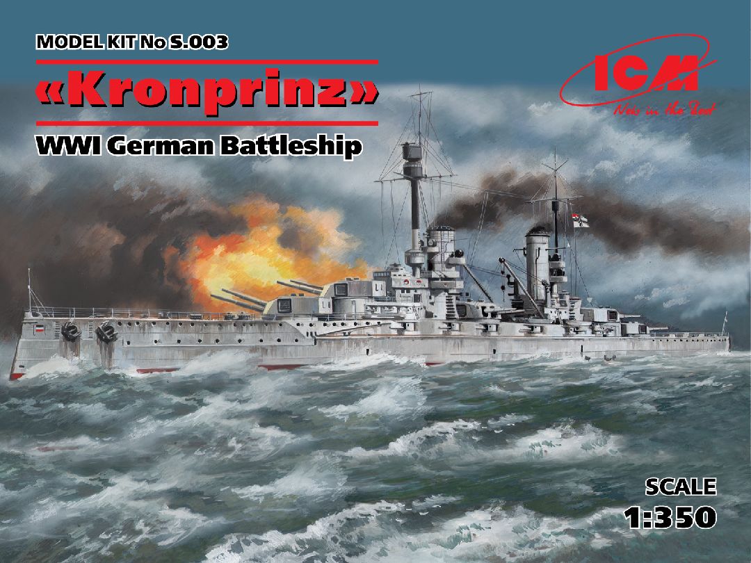 ICM 1/350 'Kronprinz', WWI German Battleship