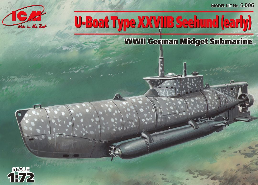 ICM 1/72 U-Boat Type XXVIIB 'Seehund' (early), WWII German Sub