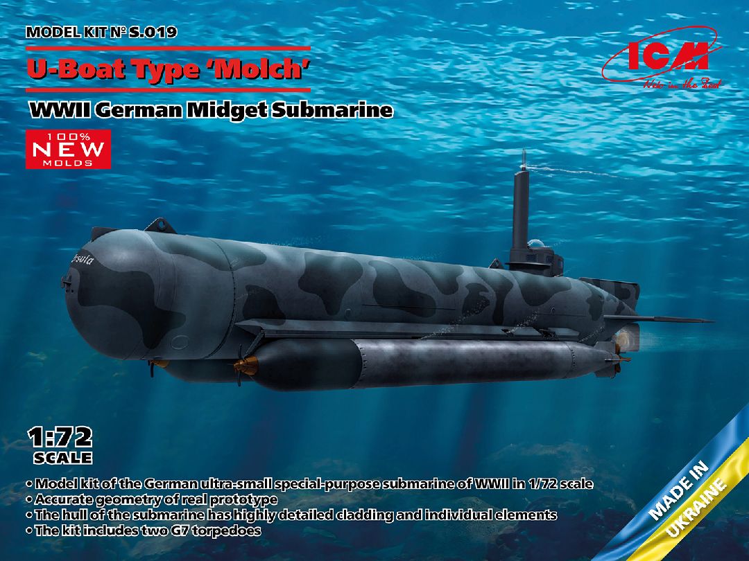 ICM 1/72 U-Boat Type 'Molch', WWII German Midget Submarine