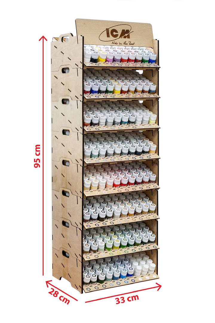 ICM Full Paint Collection (640 Bottles and Display Stand)