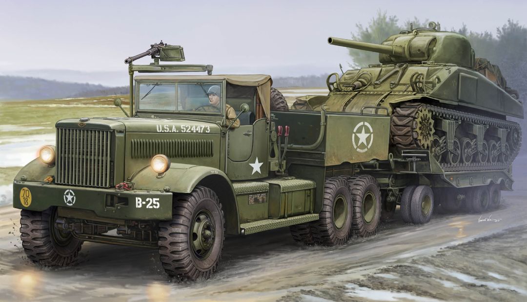 I Love Kit 1/35 M19 Tank Transporter with Soft Top Cab - Click Image to Close