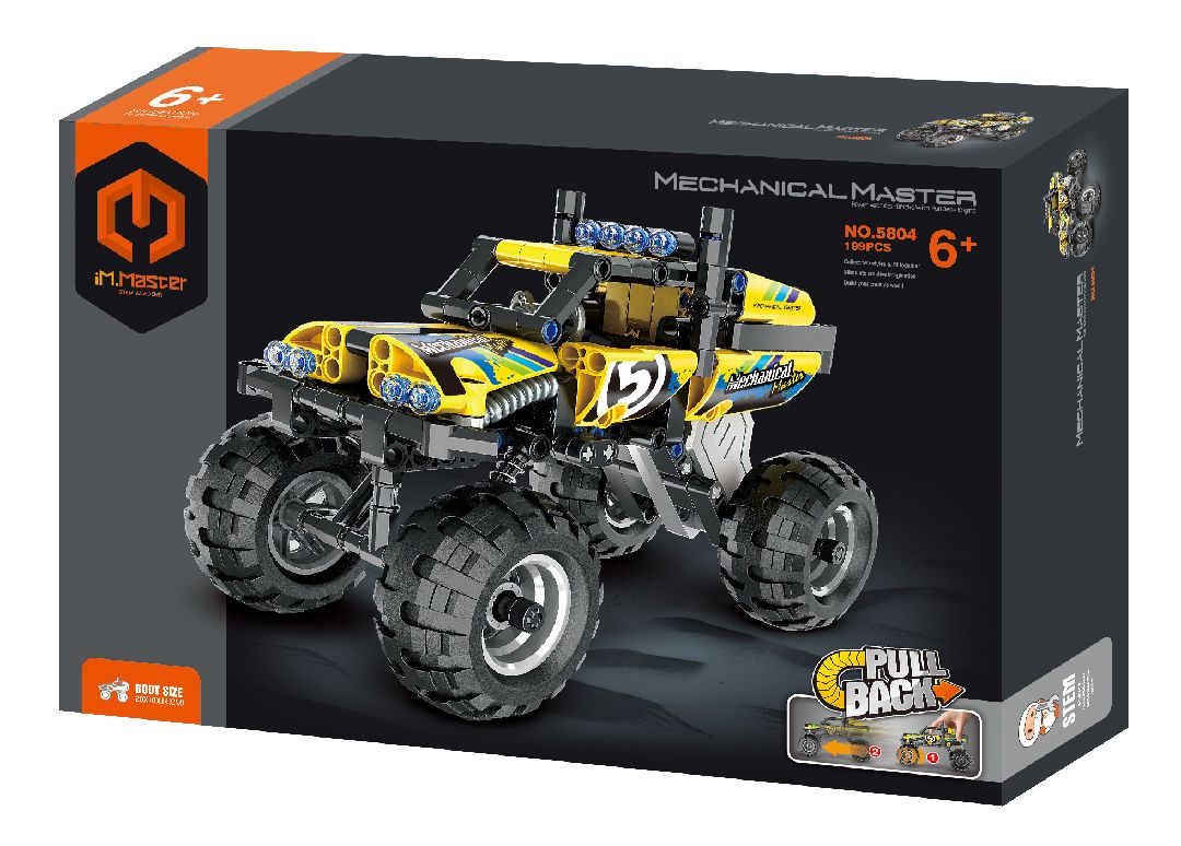 iM.Master Pull Back Off-Road Vehicle - Yellow - 199 pcs