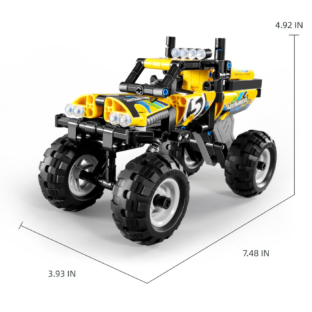 iM.Master Pull Back Off-Road Vehicle - Yellow - 199 pcs
