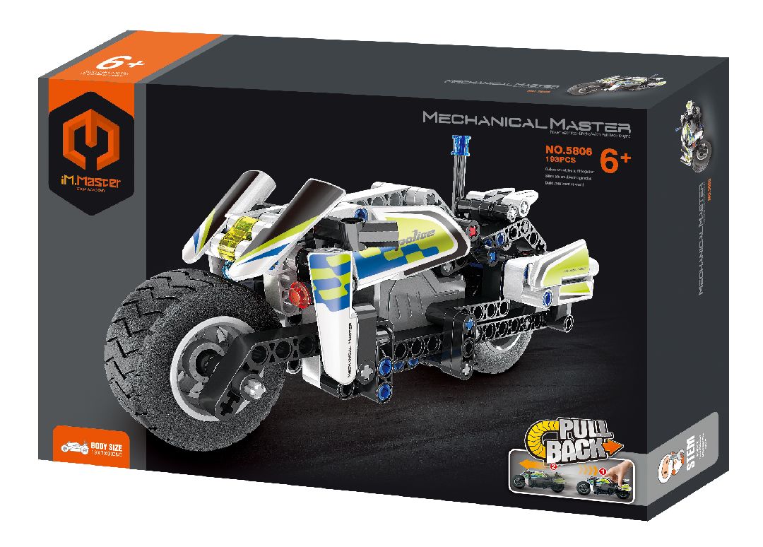 iM.Master Pull Back Police Motorcycle - 193 pcs