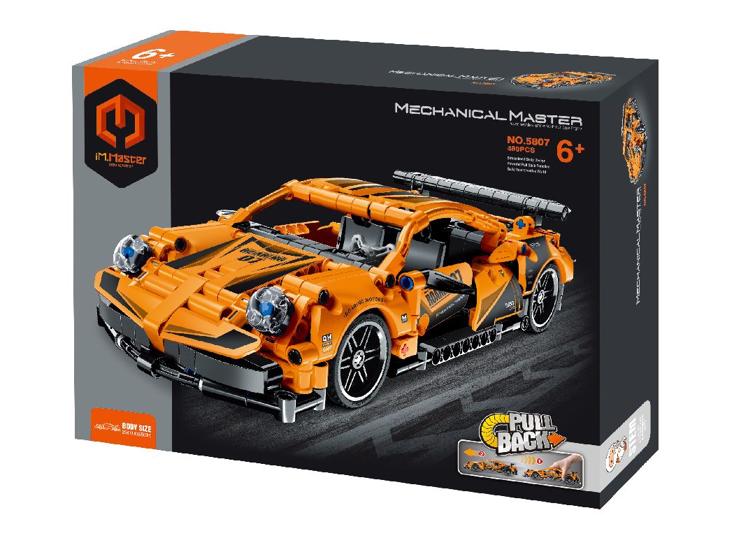 iM.Master Pull back - Super Car, Orange - 490 pcs