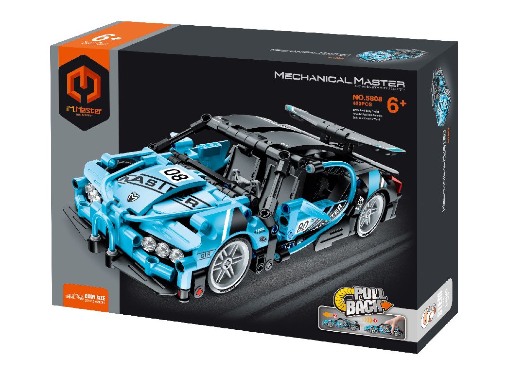 iM.Master Pull back - Super Car, Blue - 422 pcs