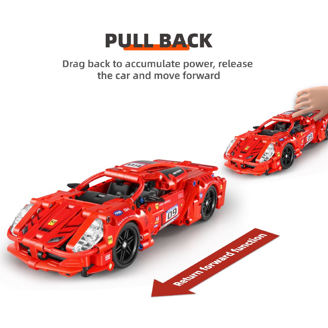 iM.Master Pull back - Super Car, Red - 437 pcs
