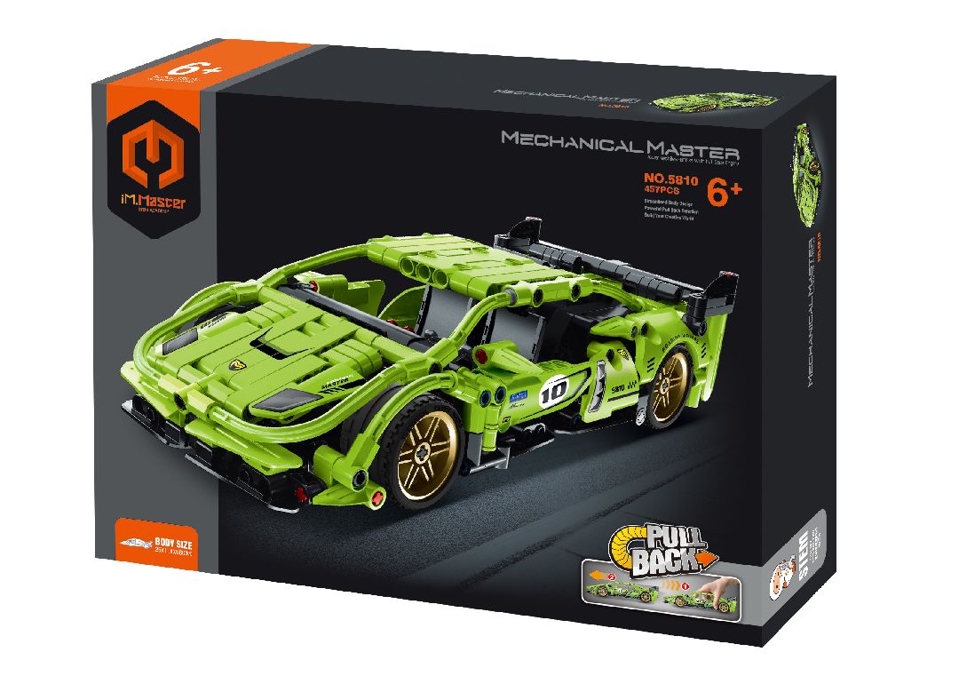 iM.Master Pull back - Super Car, Green - 457 pcs