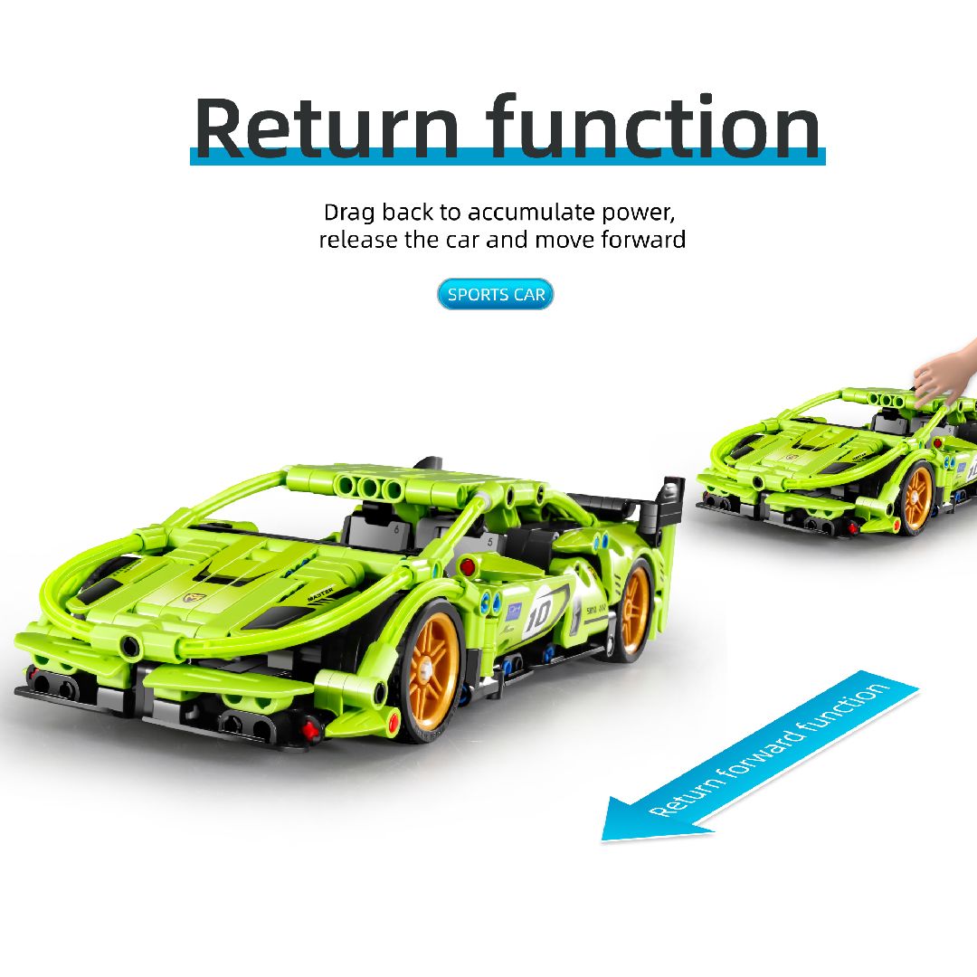iM.Master Pull back - Super Car, Green - 457 pcs