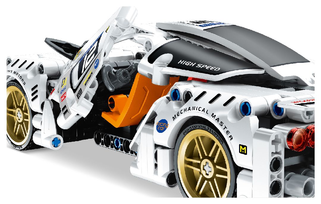 iM.Master Pull back - Super Car, White - 437 pcs