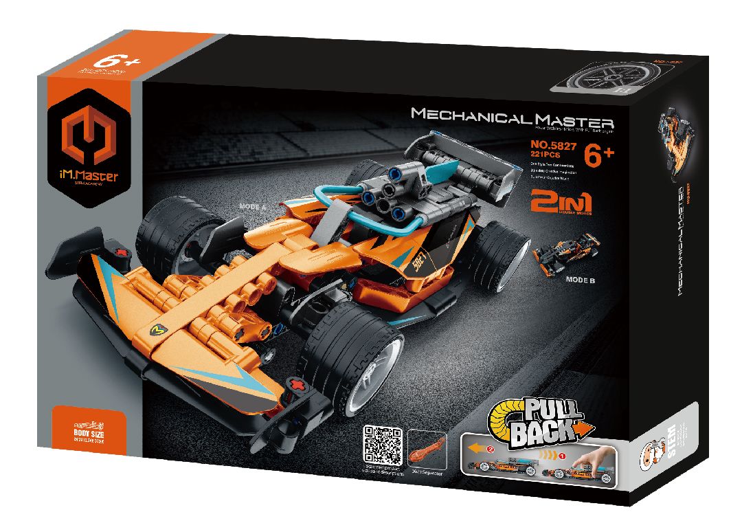 IM.Master 2 in 1 Pull Back Racing Car 220pcs