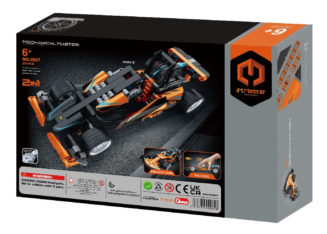 IM.Master 2 in 1 Pull Back Racing Car 220pcs