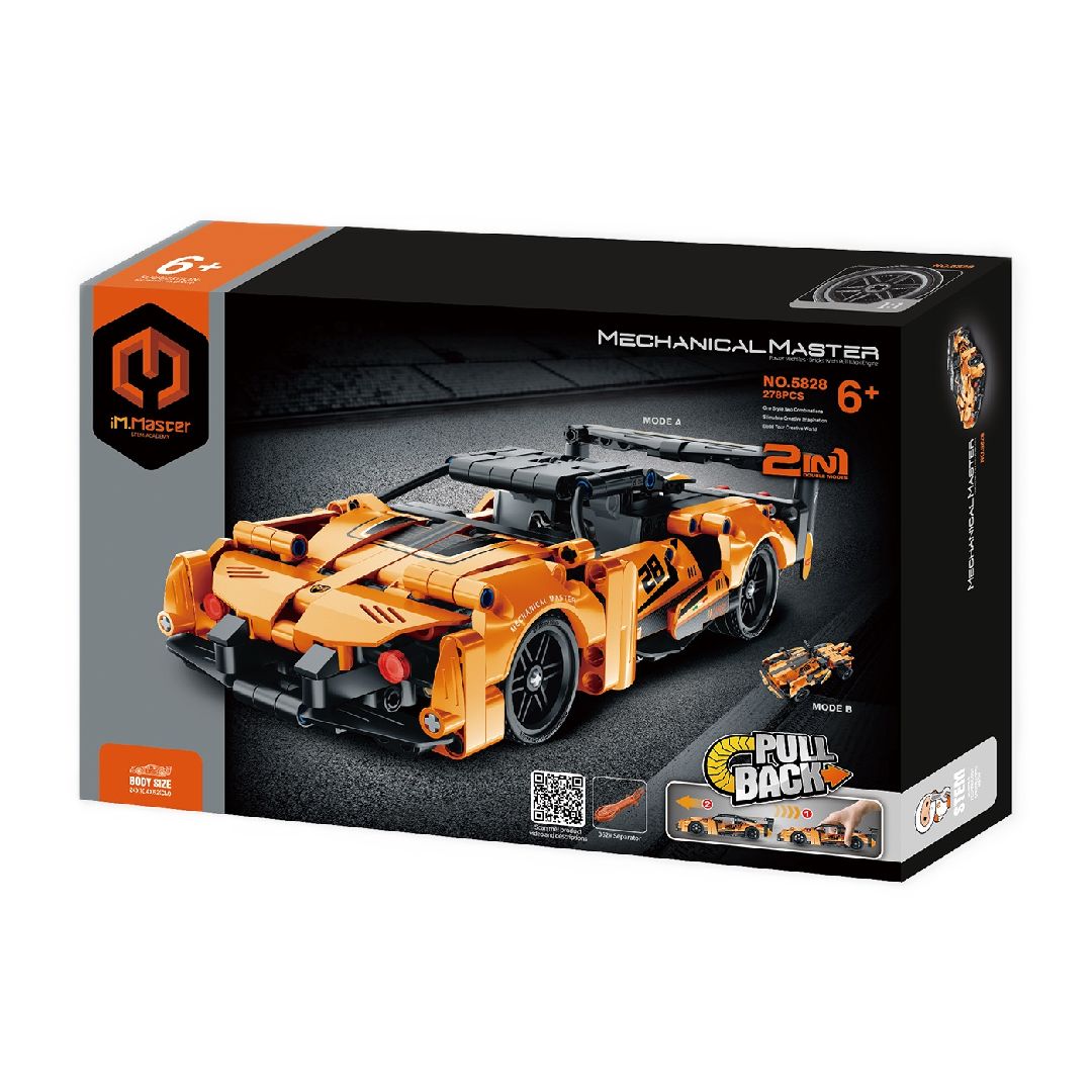 IM.Master 2in1 Pull Back Super & Mountain Car (Orange) - 277pcs