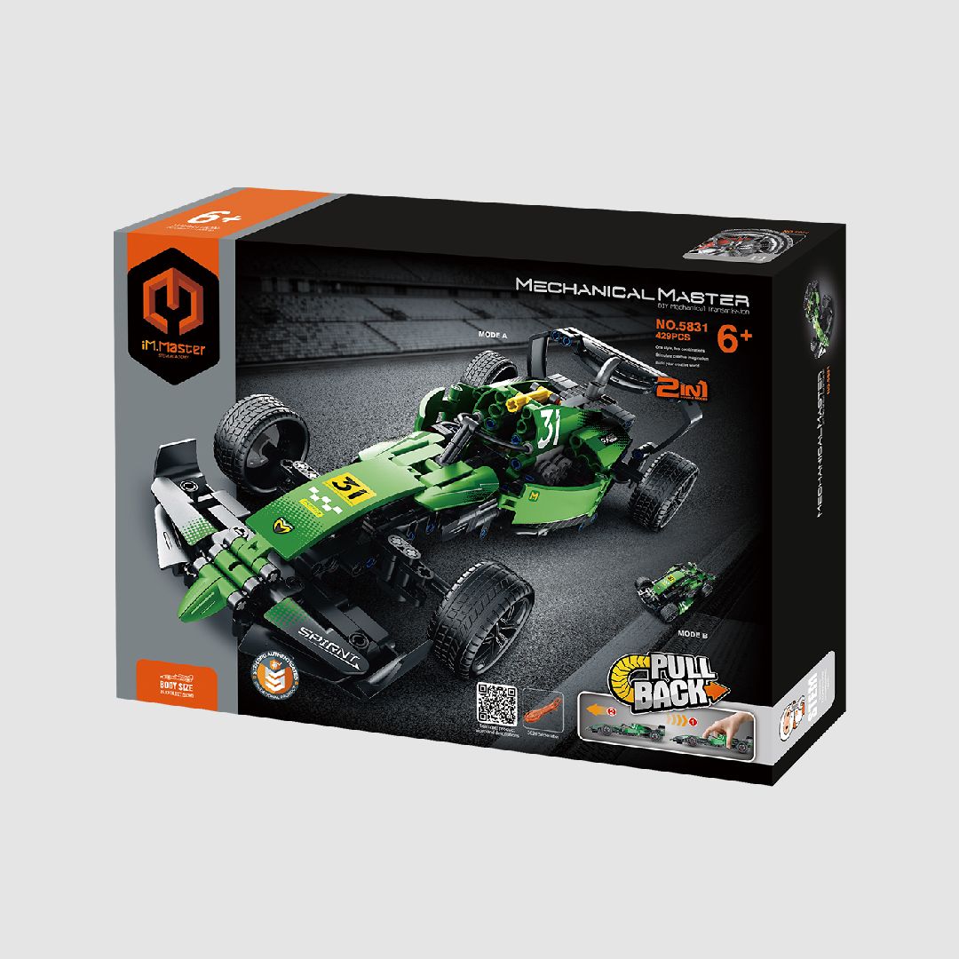 iM.Master 2 in 1 Pull Back F1 Formula Racing Car & All-Terrain V
