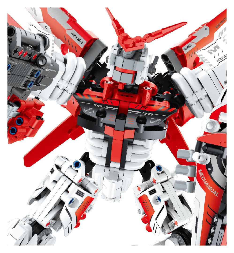 iM.Master Building Block Mech Warrior - Red - 1100 pcs