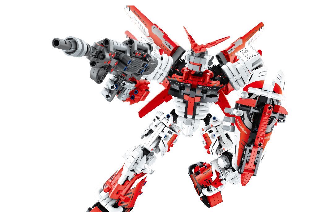 iM.Master Building Block Mech Warrior - Red - 1100 pcs