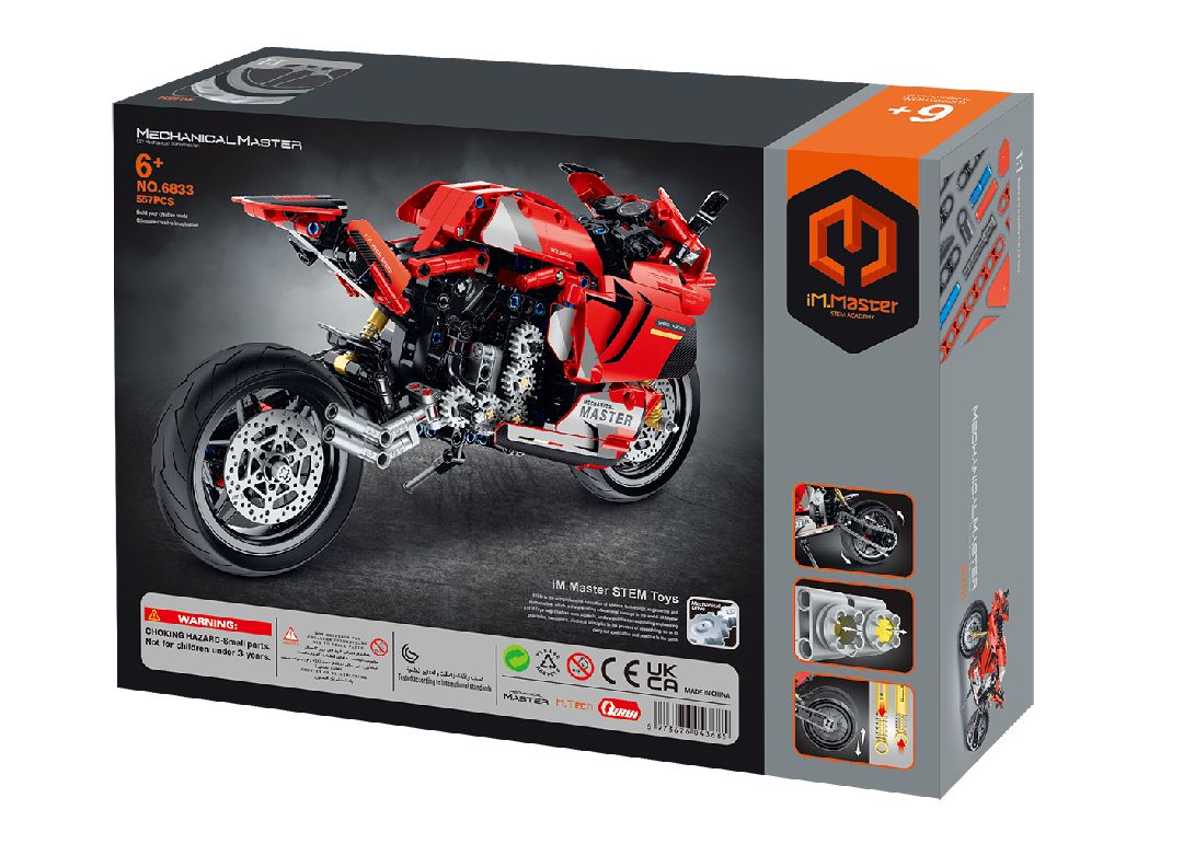 iM.Master Building Block Motorcycle - Red - 557 pcs
