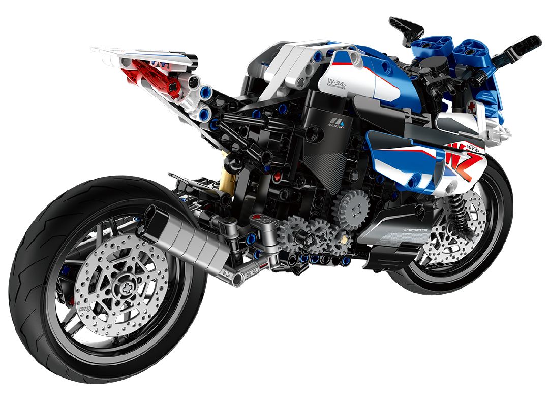 iM.Master Building Block Motorcycle - Blue/White - 542 pcs