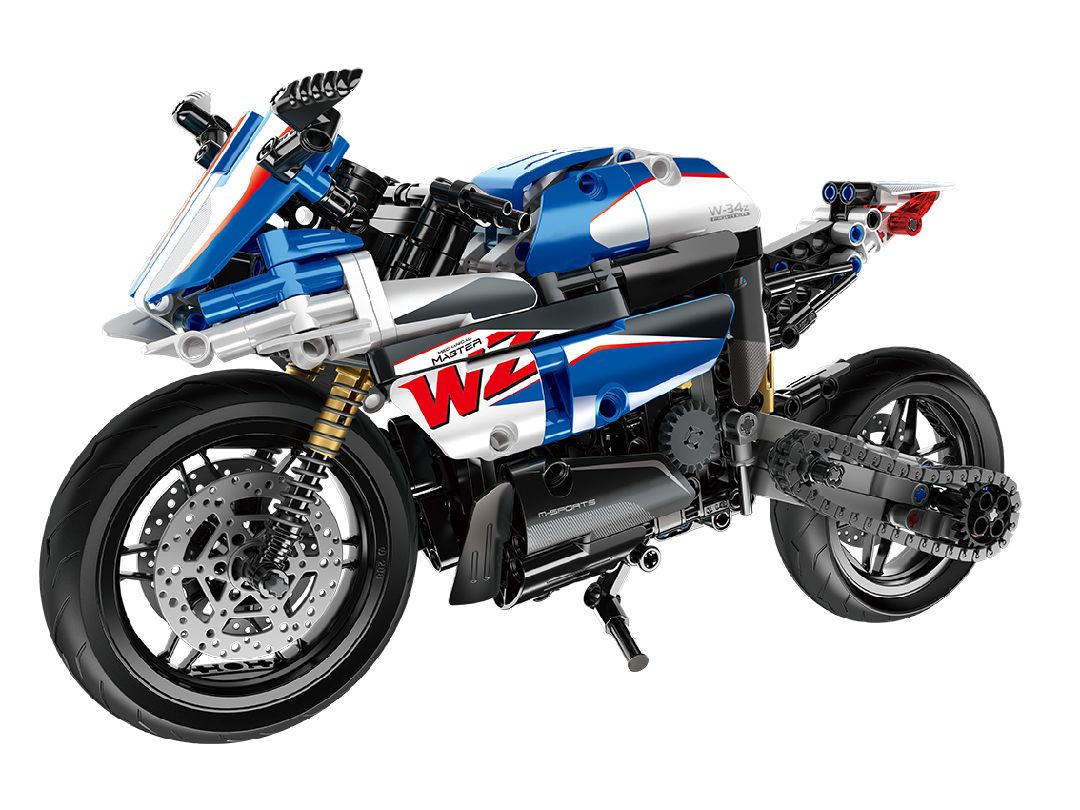 iM.Master Building Block Motorcycle - Blue/White - 542 pcs