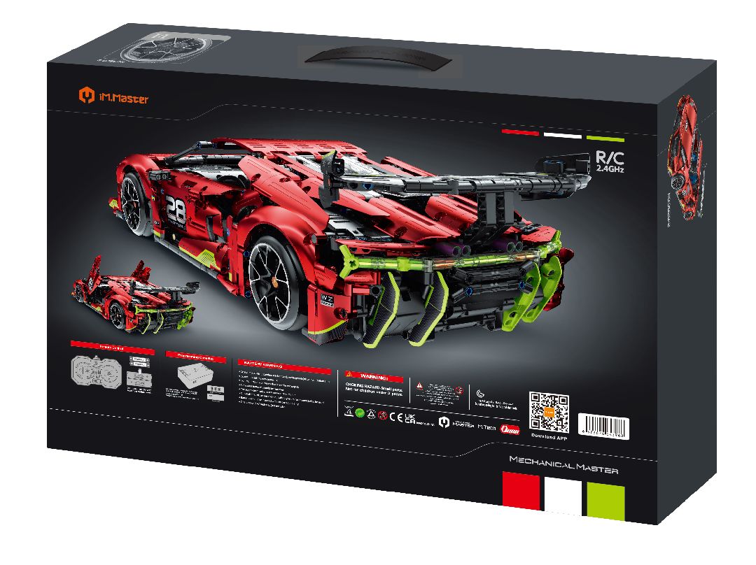 iM.Master 1/10 - R/C Wind Red electroplate SuperCar