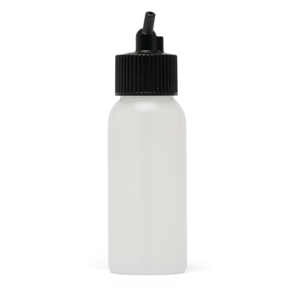 Iwata Big Mouth Airbrush Bottle 2 oz / 60 ml Cylinder With 24 mm - Click Image to Close