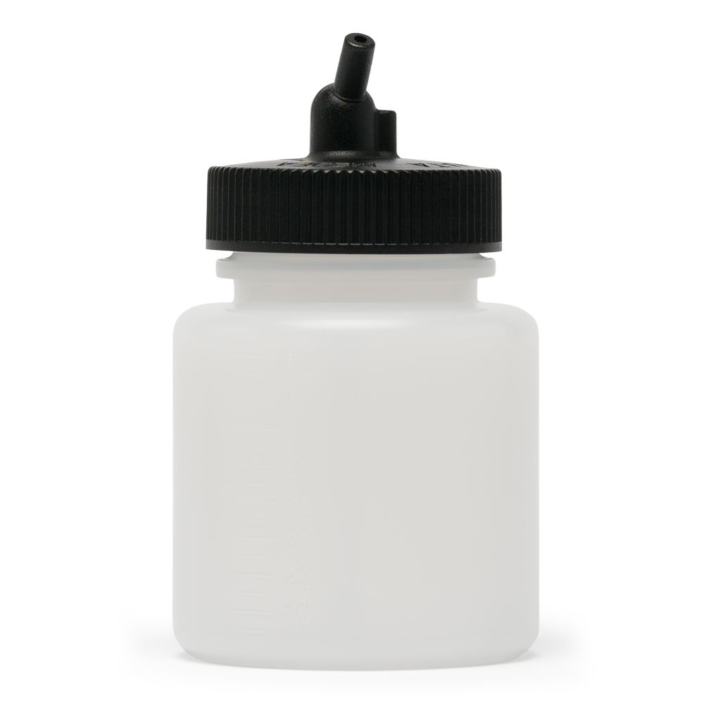 Iwata Big Mouth Airbrush Bottle 3 oz / 84 ml Jar With 38 mm Adaptor Cap