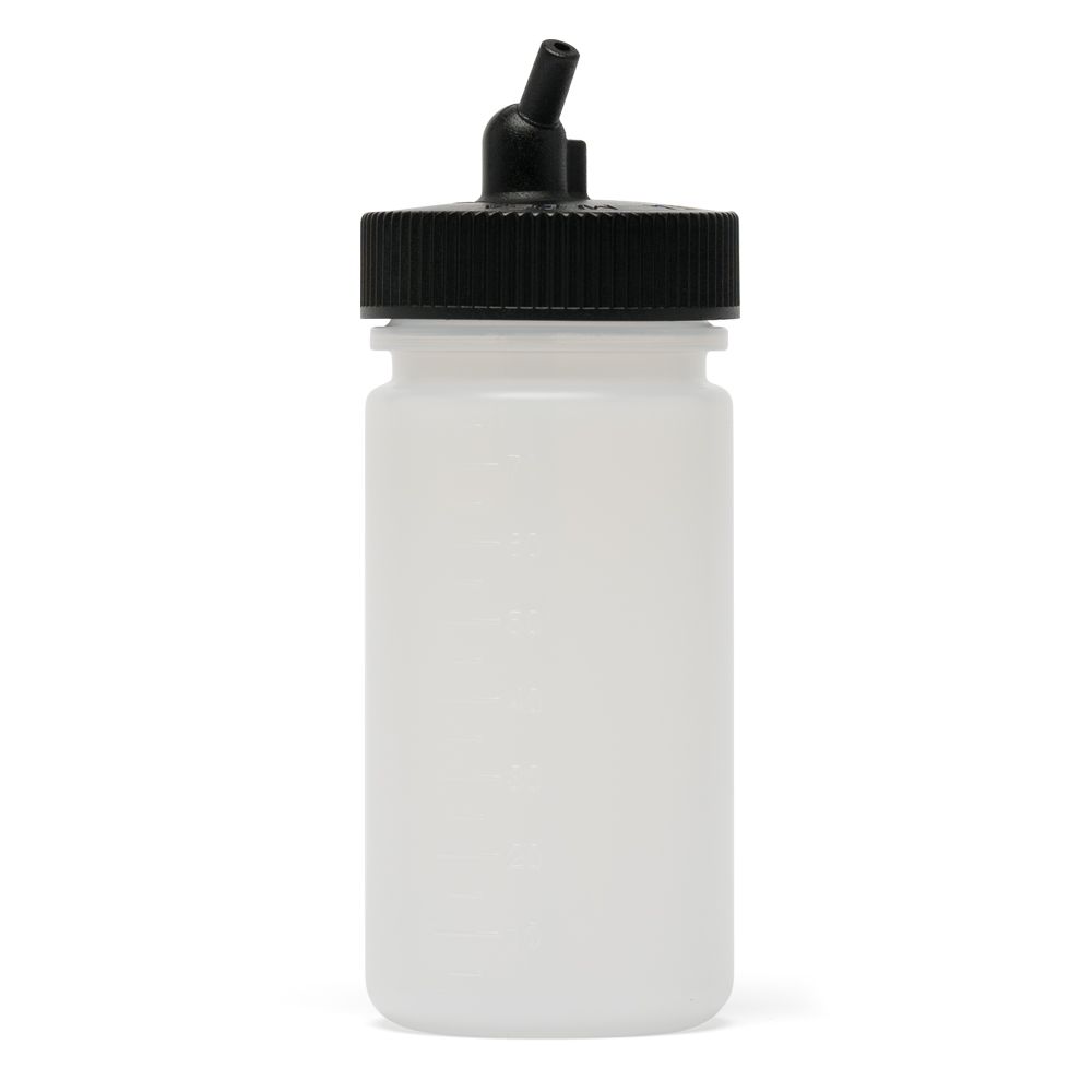 Iwata Big Mouth Airbrush Bottle 2.5 oz / 75 ml Cylinder With 38 mm Adaptor Cap