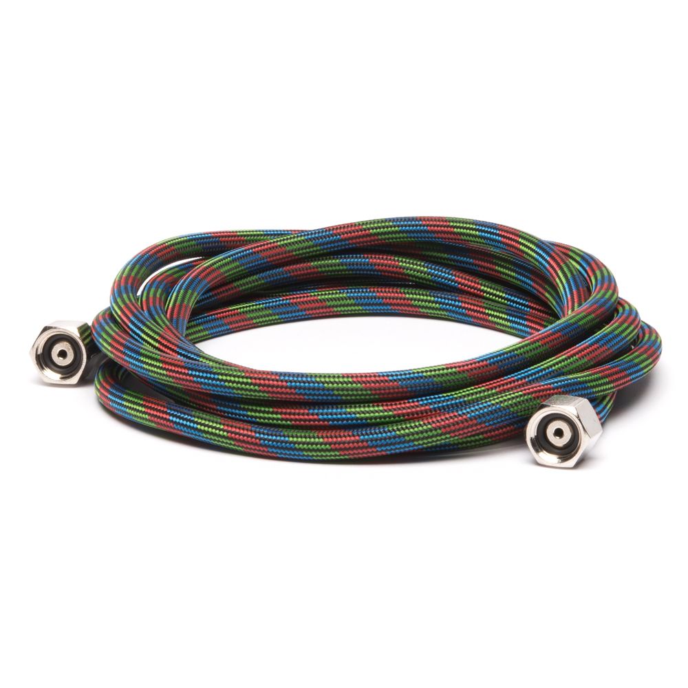 Iwata 10' Braided Nylon Air Hose with Two 1/4" Fittings