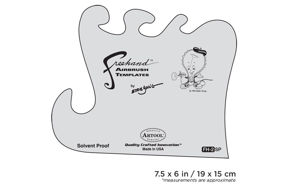 Iwata Artool FH2 Freehand Airbrush Template by Eddie Young