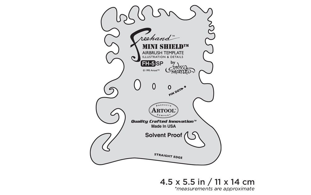 Iwata Artool #5 Mini Shield Freehand Airbrush Template