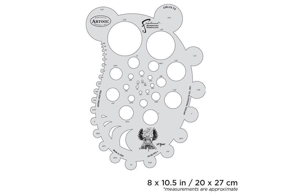 Iwata Artool Blasted FX Circle FXFreehand Airbrush Template