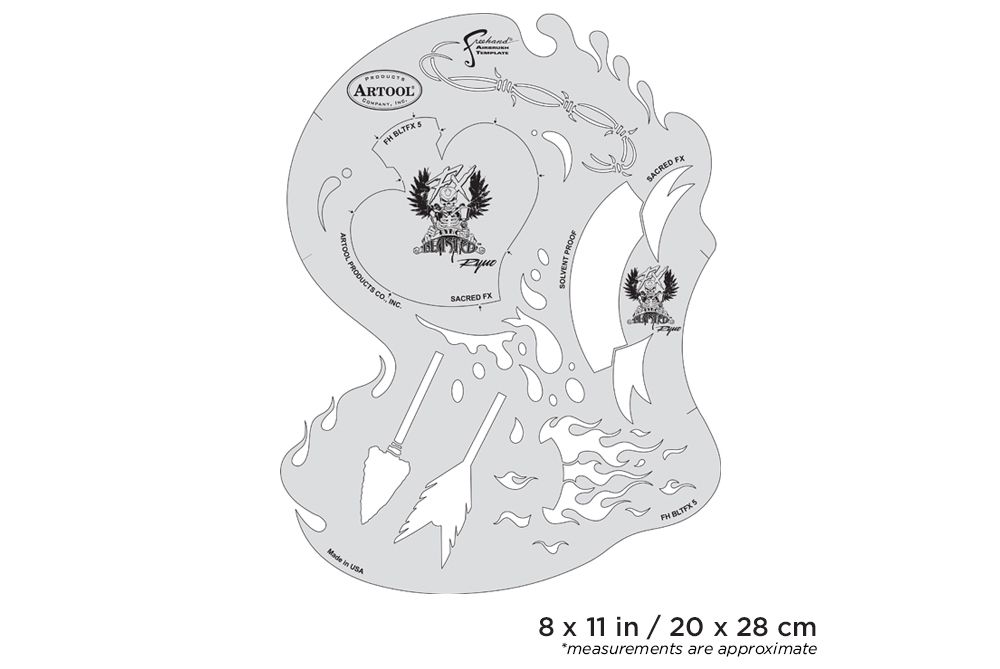 Iwata Artool Blasted FX Sacred FXFreehand Airbrush Template by Ryan 