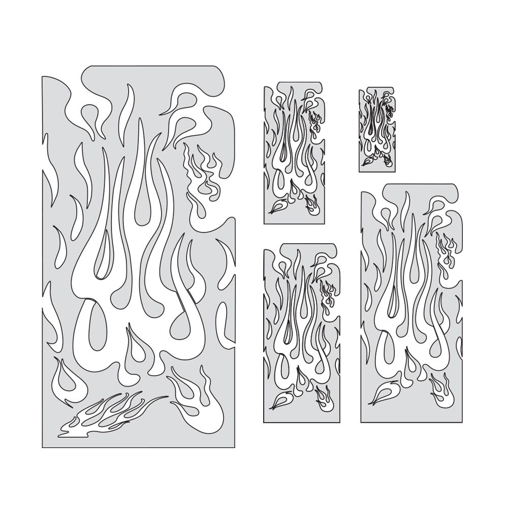 Iwata Artool Flame Master Set Freehand Airbrush Template