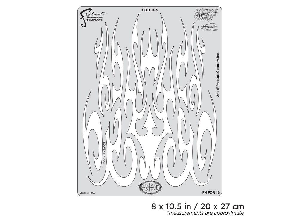 Iwata Artool Flame-o-rama 2 Gothika Freehand Airbrush Template