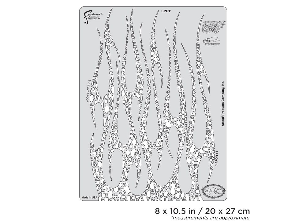 Iwata Artool Flame-o-rama 2 Spot Freehand Airbrush Template